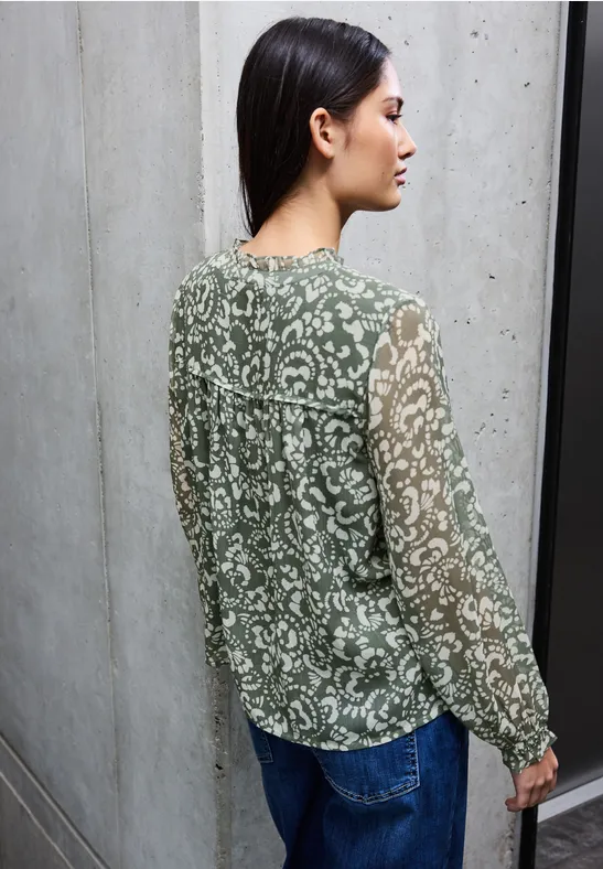 Street One Studio Gedessineerde chiffon blouse -