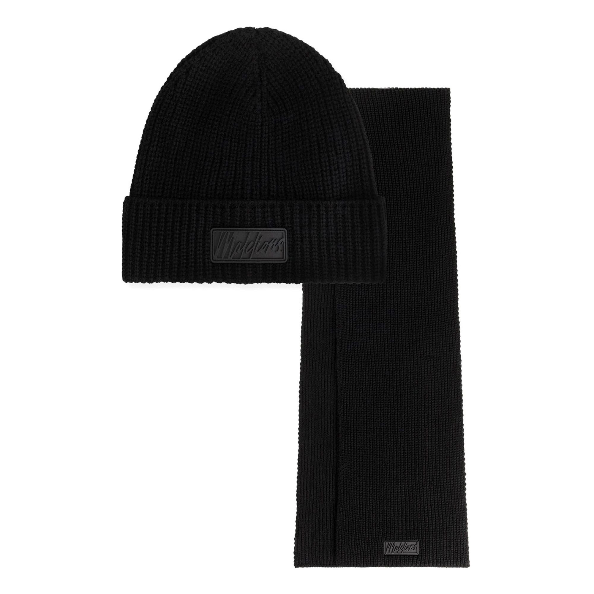Malelions Ribbed Beanie en Sjaal Set Heren
