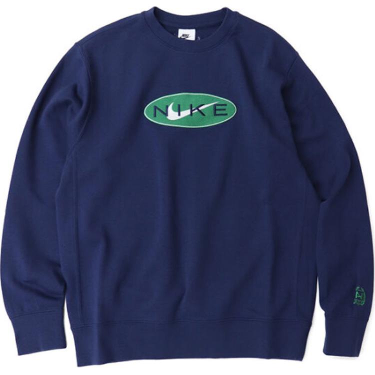 Nike Casual Crew Neck Pullover Long Sleeve Sweatshirt Men tops Blue FZ4729-410