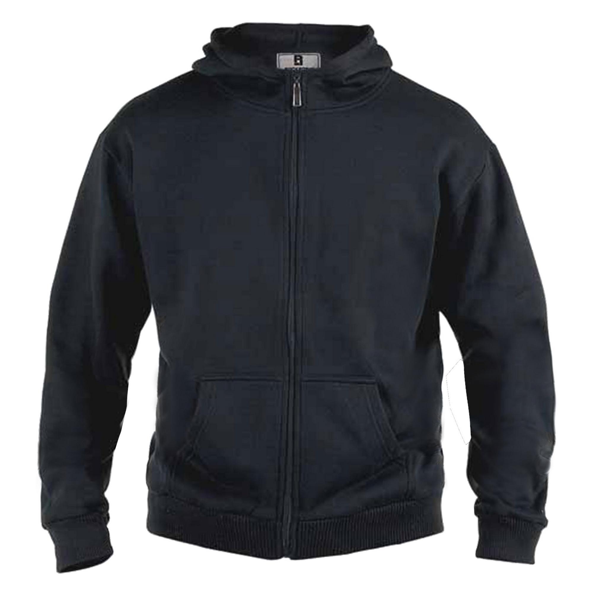 Duke Mens D555 Rockford Cantor Heavyweight Kingsize Full Zip Hoodie 7XL zwart