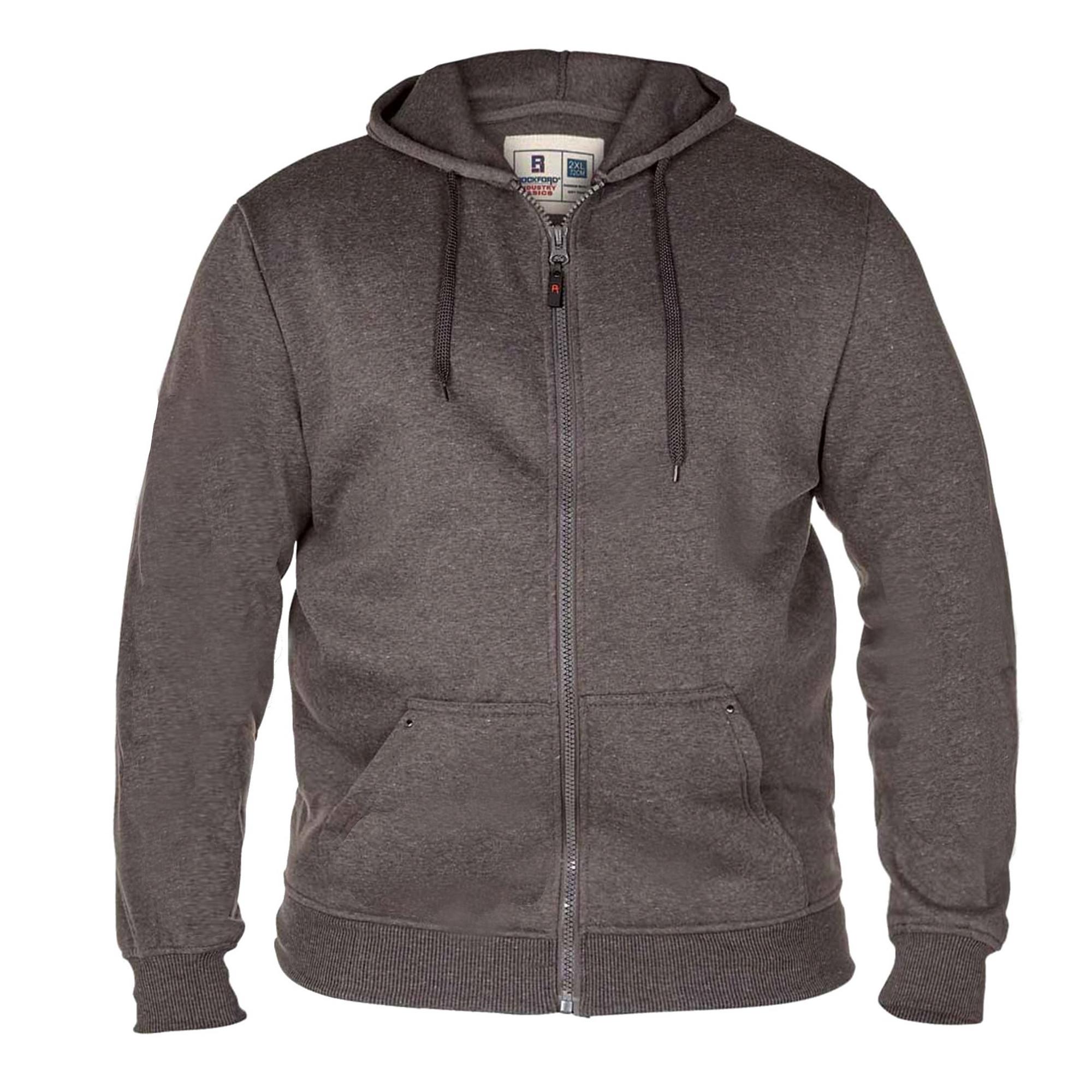 Duke Mens D555 Rockford Cantor Heavyweight Kingsize Full Zip Hoodie 2XL grijs