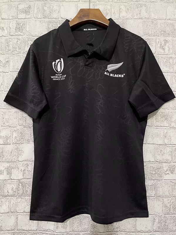 BigSopping Men's 2023 Rugby World Cup All Blacks Home & Away Jersey, Short Sleeve 2XL