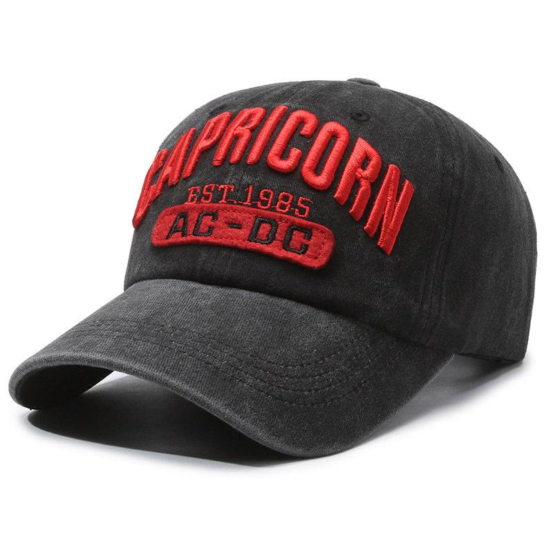 ONIHUA Letter Baseball Cap Dames Borduurpet Heren Outdoor Zonnehoed Paardenstaart Panama Cap Zonnebrandcrème Vissershoed Piekpet