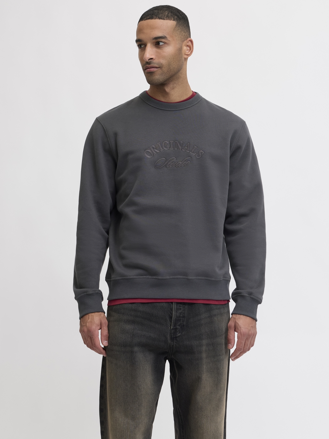 Jack and Jones Jorbleecker Branding Sweat Crew Bf
