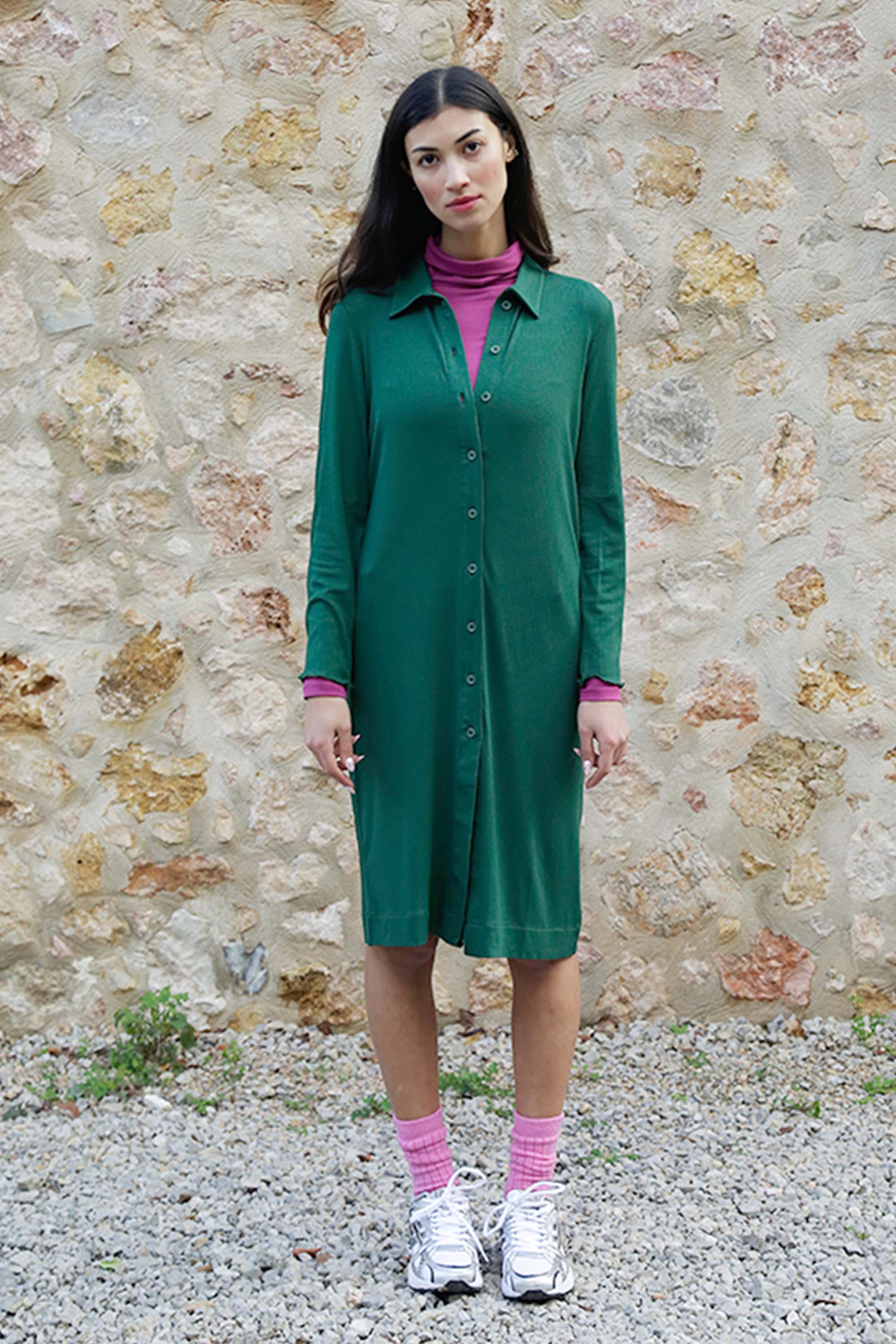 SUITE13LAB Damen vegan Kleid Jannu GrÃ¼n