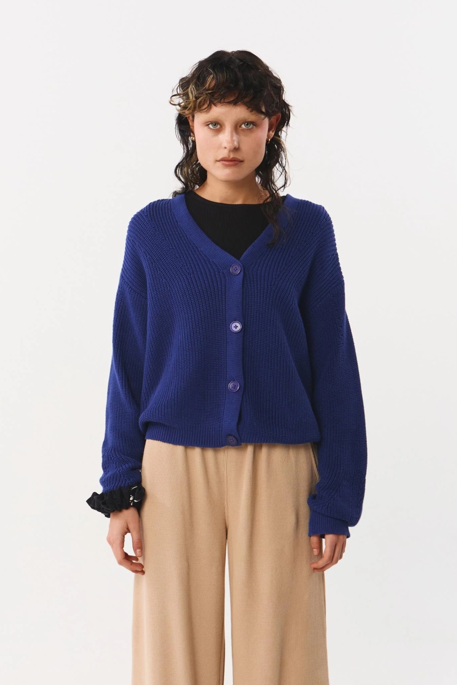 SUITE13LAB Damen vegan Strickjacke Loa KÃ¶nigsblau