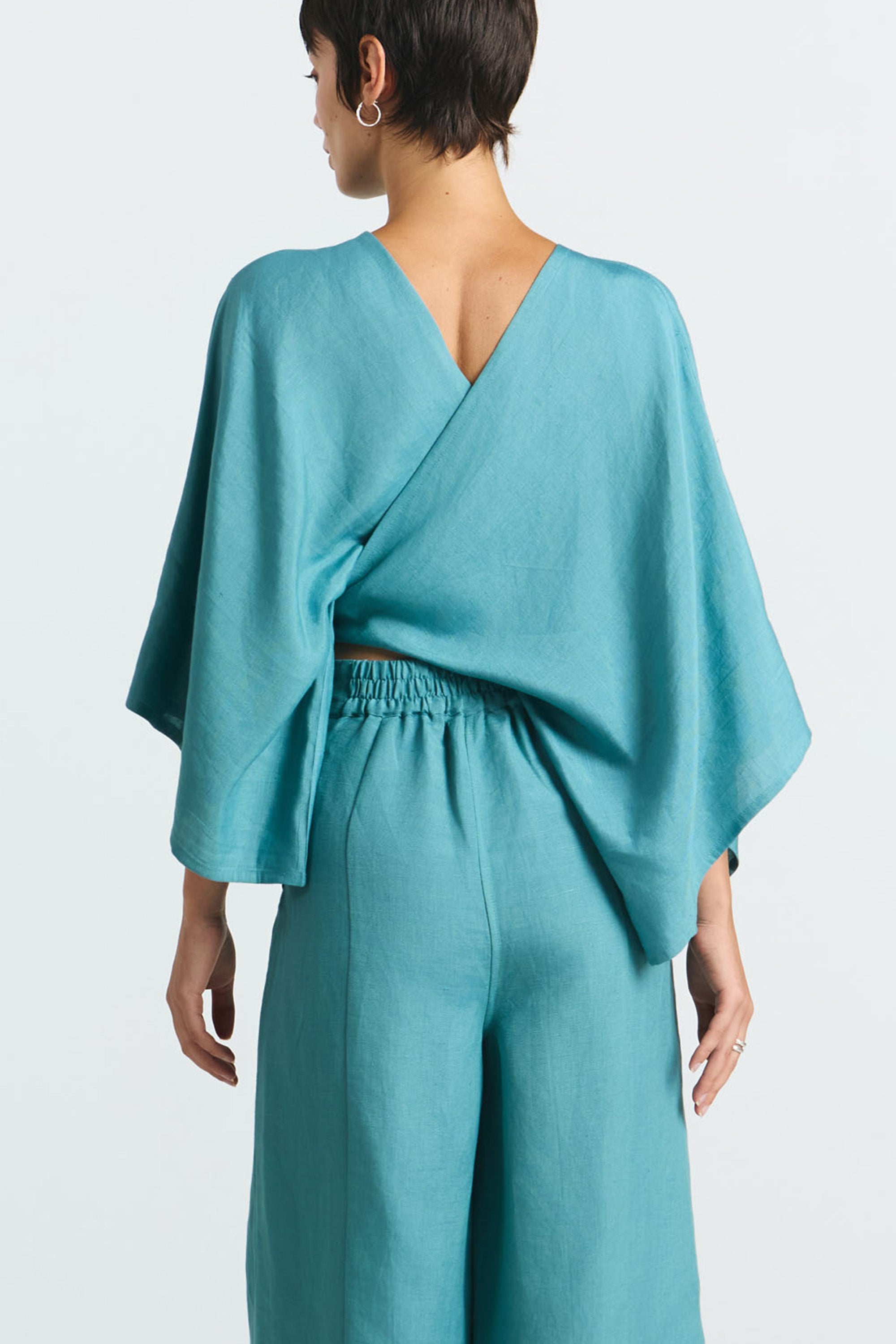 SUITE13LAB Damen vegan Bluse Bauta Blau