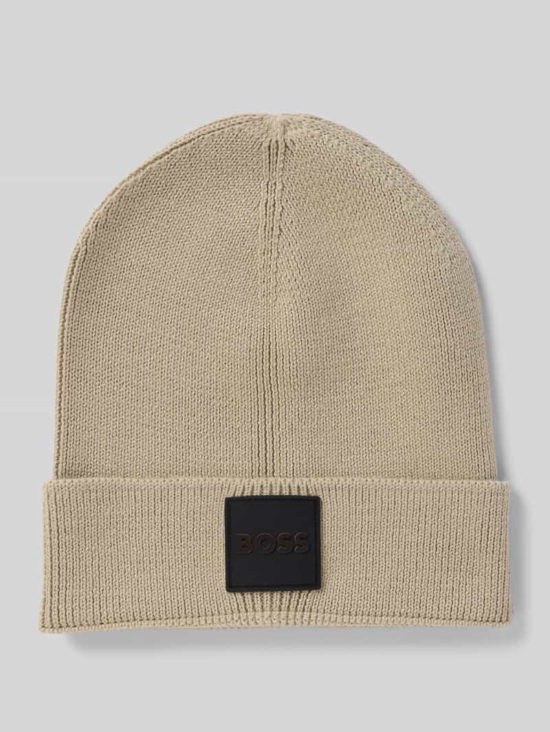 Boss Orange Gebreide muts Foxxy Hat met label-applicatie