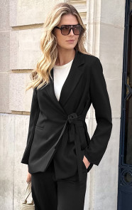 The Musthaves Classic Wrap Blazer Zwart
