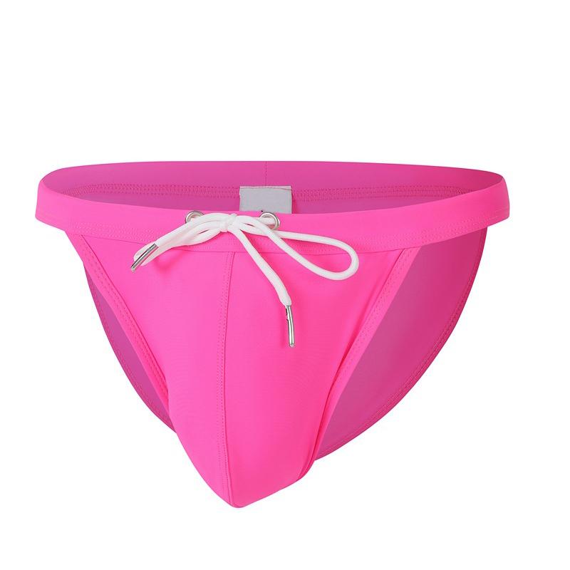 1Traveling Heren Zomer Kleding Trekkoord Sexy Effen Kleur Comfortabele Stof Zwembroek Strand Badpak Driehoekig Zwempak 2XL