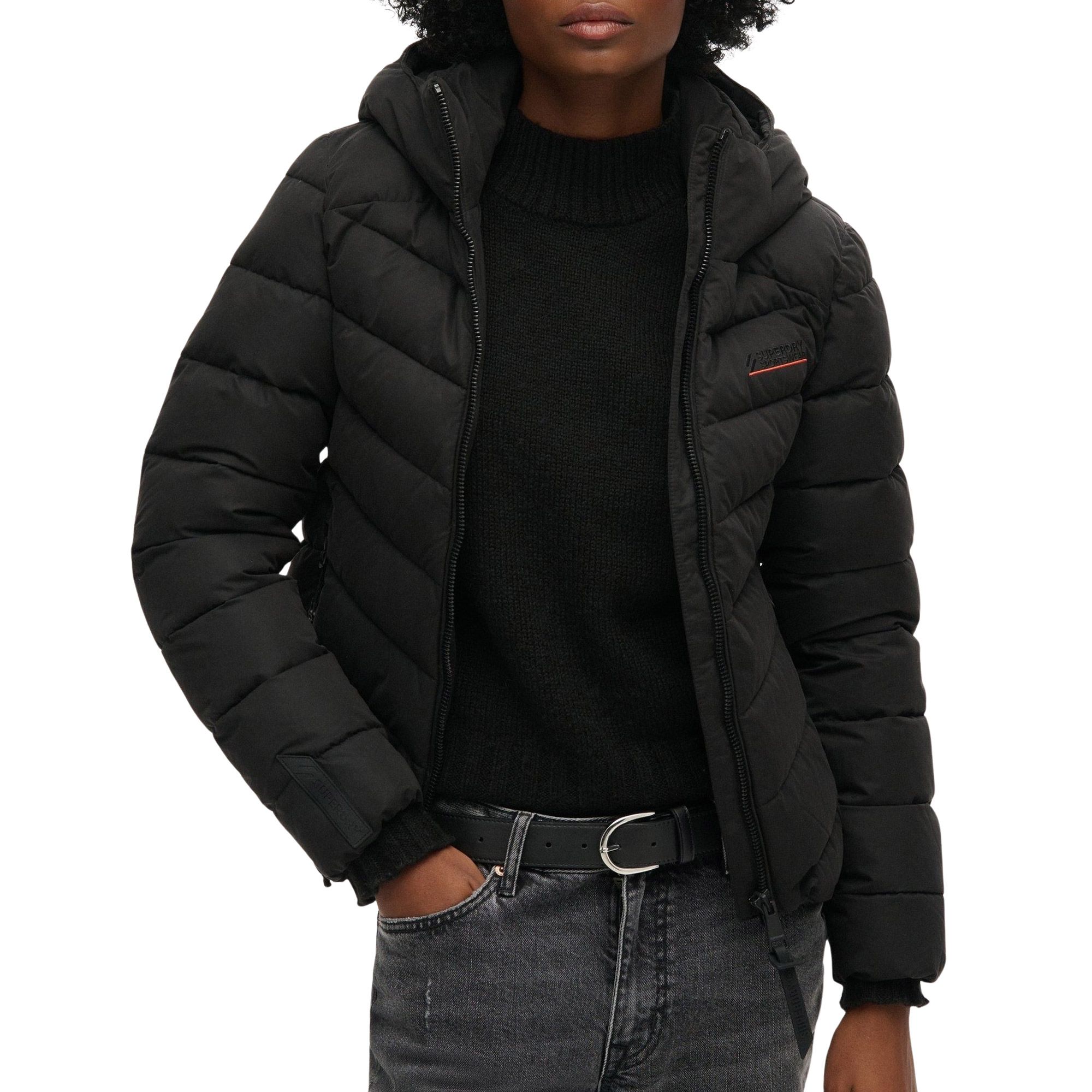 Superdry Hooded Microfibre Padded Jas Dames