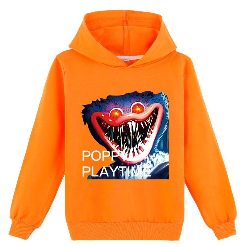 Youjilao Lente Herfst 4-14T Unisex Mode Poppy Speeltijd Huggy Wuggy Print Jongens En Gilrs Lange Mouw Trui hoodie Kinderkleding 170