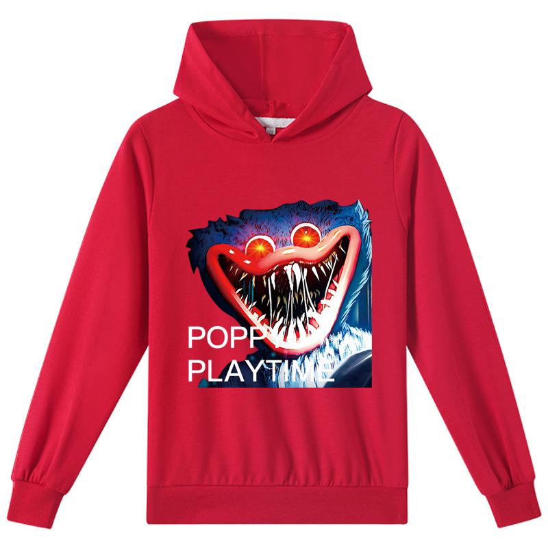 Youjilao Lente Herfst 4-14T Unisex Mode Poppy Speeltijd Huggy Wuggy Print Jongens En Gilrs Lange Mouw Trui hoodie Kinderkleding 140