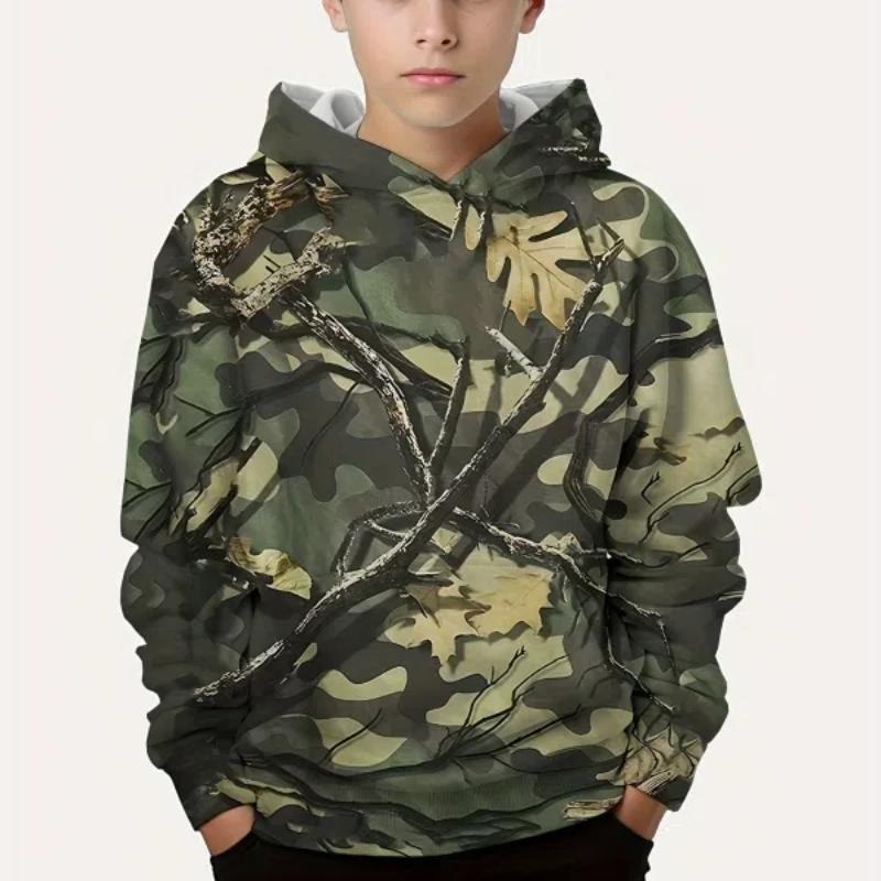 ETST 012 Nieuwe Glowing Face Print Kids Hoodie Unisex Pullover Casual Hooded Lange Mouw Top Meisjes & Jongens Outdoor Kleding Voor Lente Herfst 160CM
