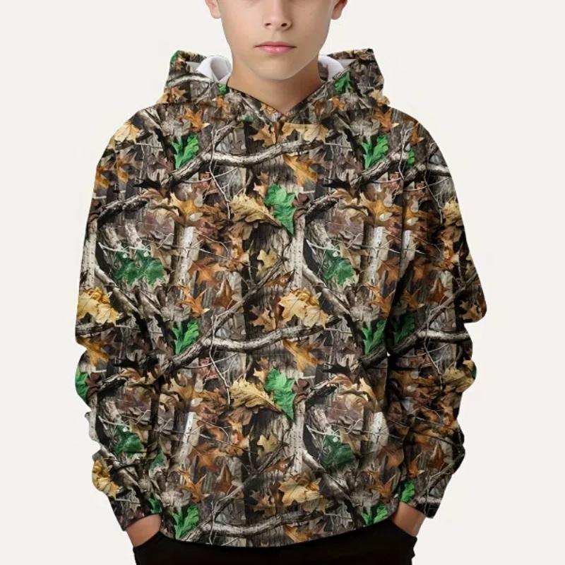 ETST 012 Nieuwe Glowing Face Print Kids Hoodie Unisex Pullover Casual Hooded Lange Mouw Top Meisjes & Jongens Outdoor Kleding Voor Lente Herfst 130CM
