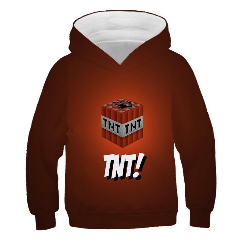 MINISO 2025 Nieuwe Minecraft Pop Hoodies Kinderen T Hoodie Kawaii Zombie Cartoon Jongens en Meisjes Tops Kleding 4 5 6 7 8 9-14 Jaar Oud 7-8 Years