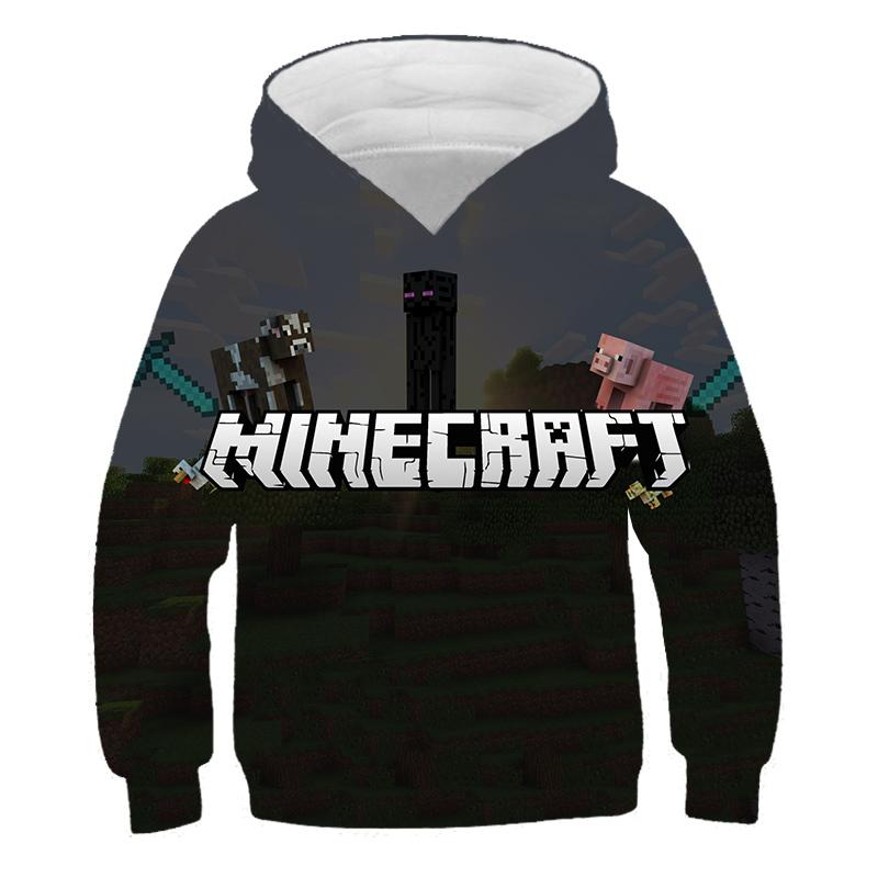 MINISO 2025 Nieuwe Minecraft Pop Hoodies Kinderen T Hoodie Kawaii Zombie Cartoon Jongens en Meisjes Tops Kleding 4 5 6 7 8 9-14 Jaar Oud 11-12 Years
