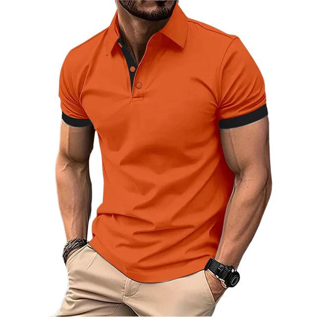 King Billion Men's Polo Shirt Short Sleeve Casual Slim Fit Color Blocking T-shirts England Style Streetwear Polos for Men's Tops Tees XXXL
