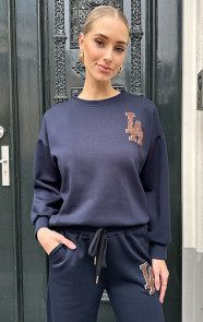Jurkjes Loose-fit LA Sweater Navy