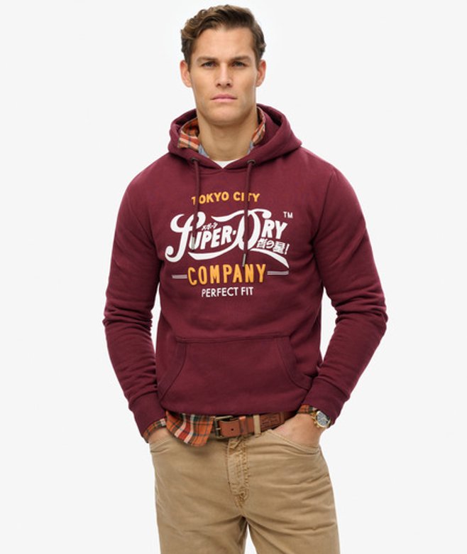 Superdry Perfect Fit Script Hoodie Paars