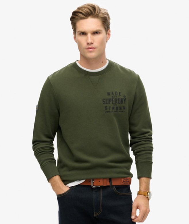 Superdry Workwear Sweatshirt met Applicatie Groen