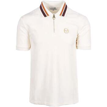 Sergio Tacchini Polo Shirt Korte Mouw  Mahony Velour Zip Polo Shirt Gardenia/Gold