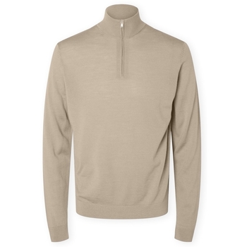 Selected Trui  Noos Tray Half Zip Knit - Kelp