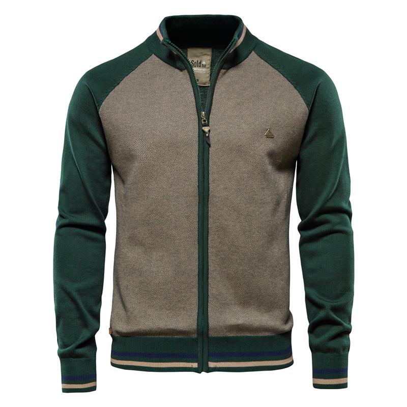 AIOPESON Men Fashion AIOPESON Katoen Rits Vest Mannen Casual Hoge Kwaliteit Trui Mannen Winter Mode Merk Vesten voor Mannen XXXL 90-98 kg