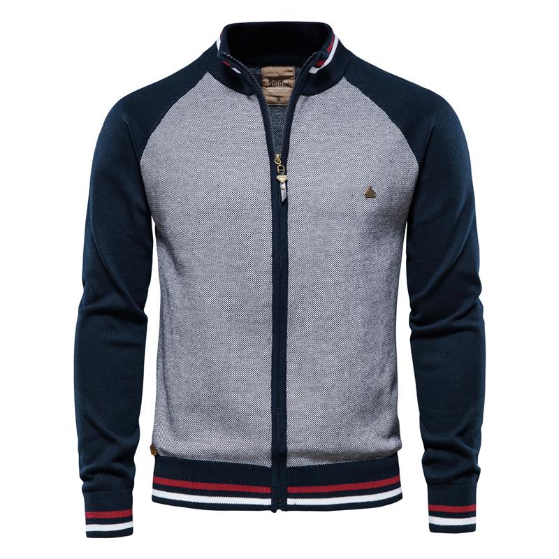 AIOPESON Men Fashion AIOPESON Katoen Rits Vest Mannen Casual Hoge Kwaliteit Trui Mannen Winter Mode Merk Vesten voor Mannen XXXL 90-98 kg