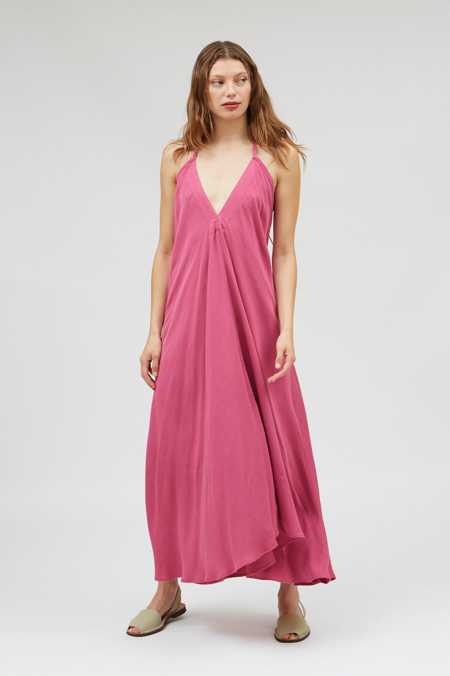 SUITE13LAB Damen vegan Kleid Multiposition Long Fuchsia