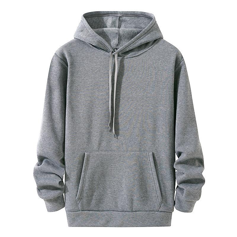 Man world-1 Heren effen kleuren hoodies met lange mouwen, casual sweatshirts, capuchon, hardloopsport, trui met capuchon 2XL