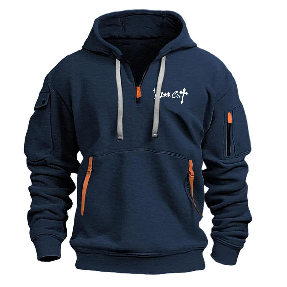 FEGKZLI Fashion Nieuwe herenhoodie Kwartrits Hoodies Zak Sport & Outdoor Streetwear Cool Casual Lente Herfst Kleding Hoodies Sweatshirts XXXL