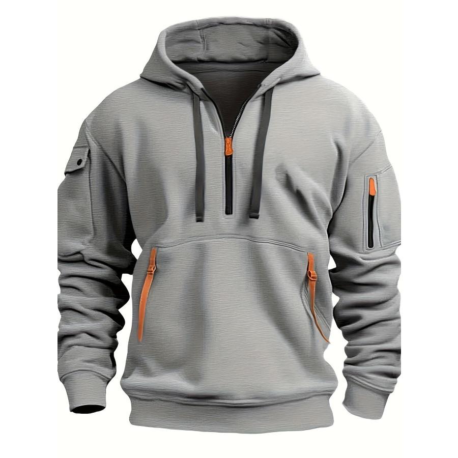 WowClassic Herfst Heren Hoodies Winter Rits Multi Pocket Sweatshirts Mannelijke Warme Kleding Hoodie Sport Vrijetijdskleding Sweatshirt XL