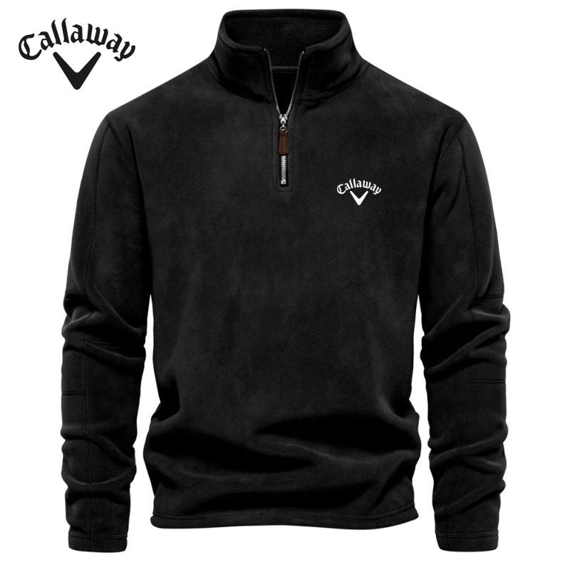 Wanglin1 Callaway Geborduurd Heren Herfst en Winter Nieuw Item Opstaande Kraag Half Rits Lange Mouw Sweatshirt Trendy Casual Fleece Top L