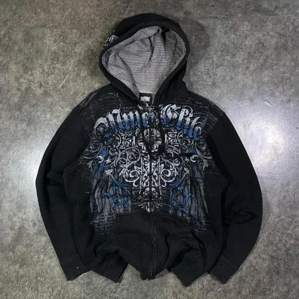 Tinicoo Y2K Street Nieuwe Mode Oversized Trui Hoodie Heren Harajuku Vintage Hip Hop Populair Casual Sportief Trui met Capuchon M
