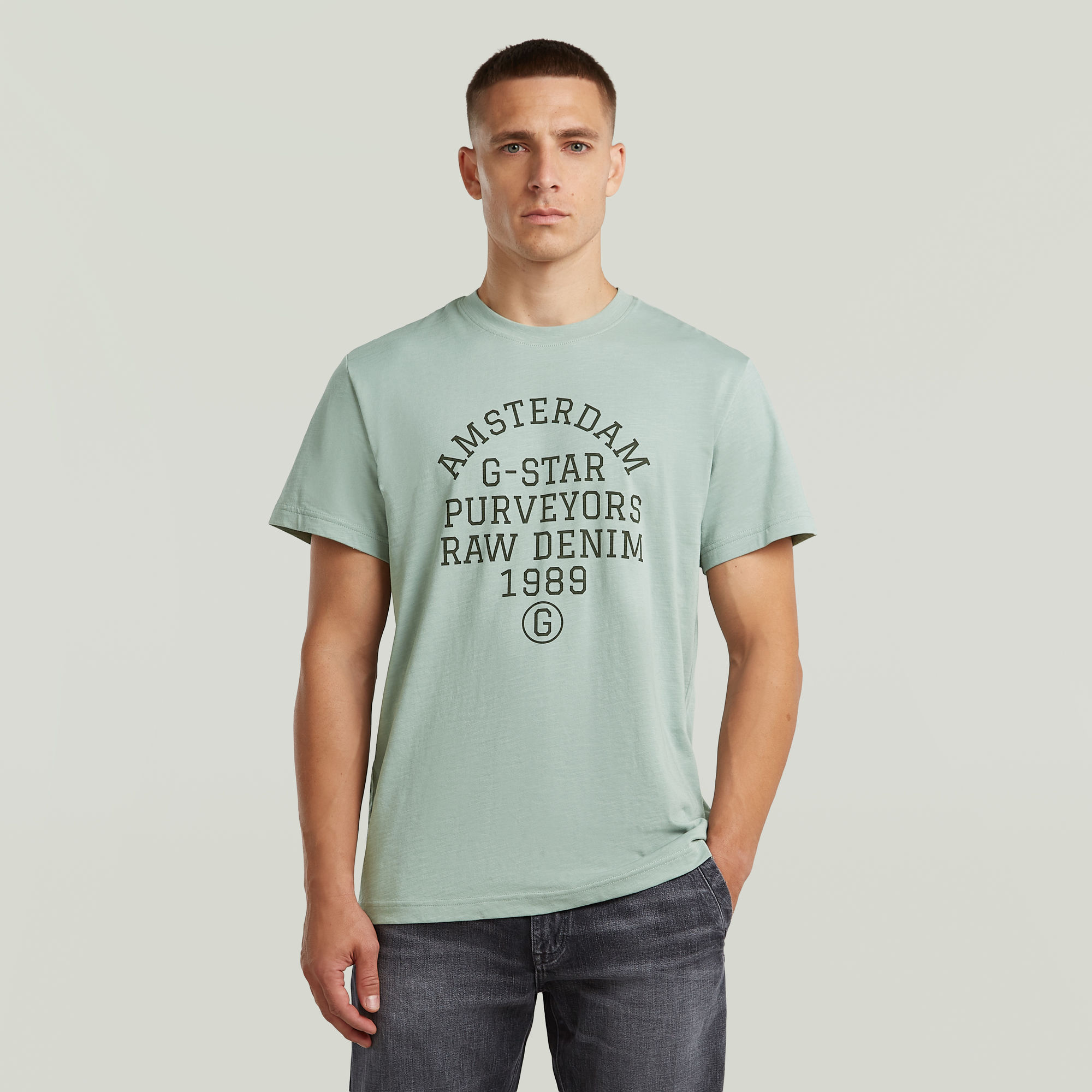 G-Star RAW Purveyors Graphic T-Shirt - Lichtblauw - Heren
