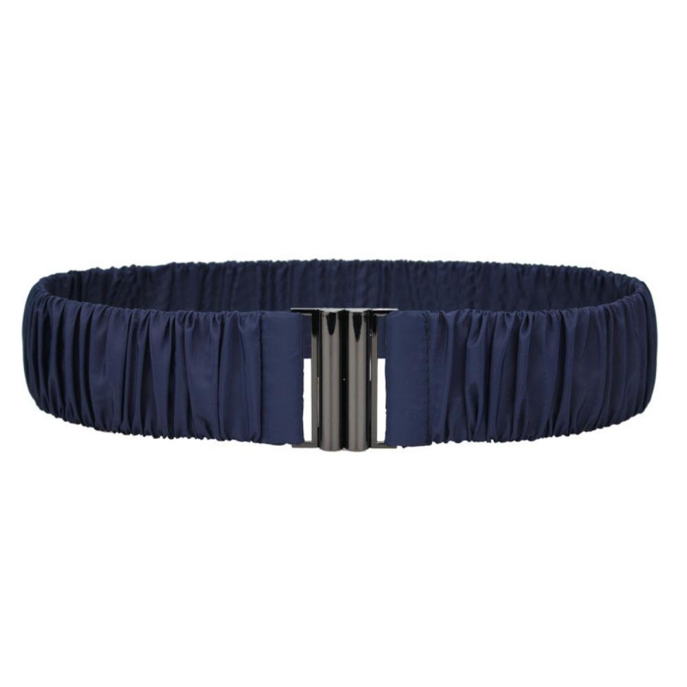 SZlinweiyue 5cm wide Down Coat Waist Belt Pleated Down Jacket Waistband Fashion Stretch Waistband Buckle marineblauwe kleur