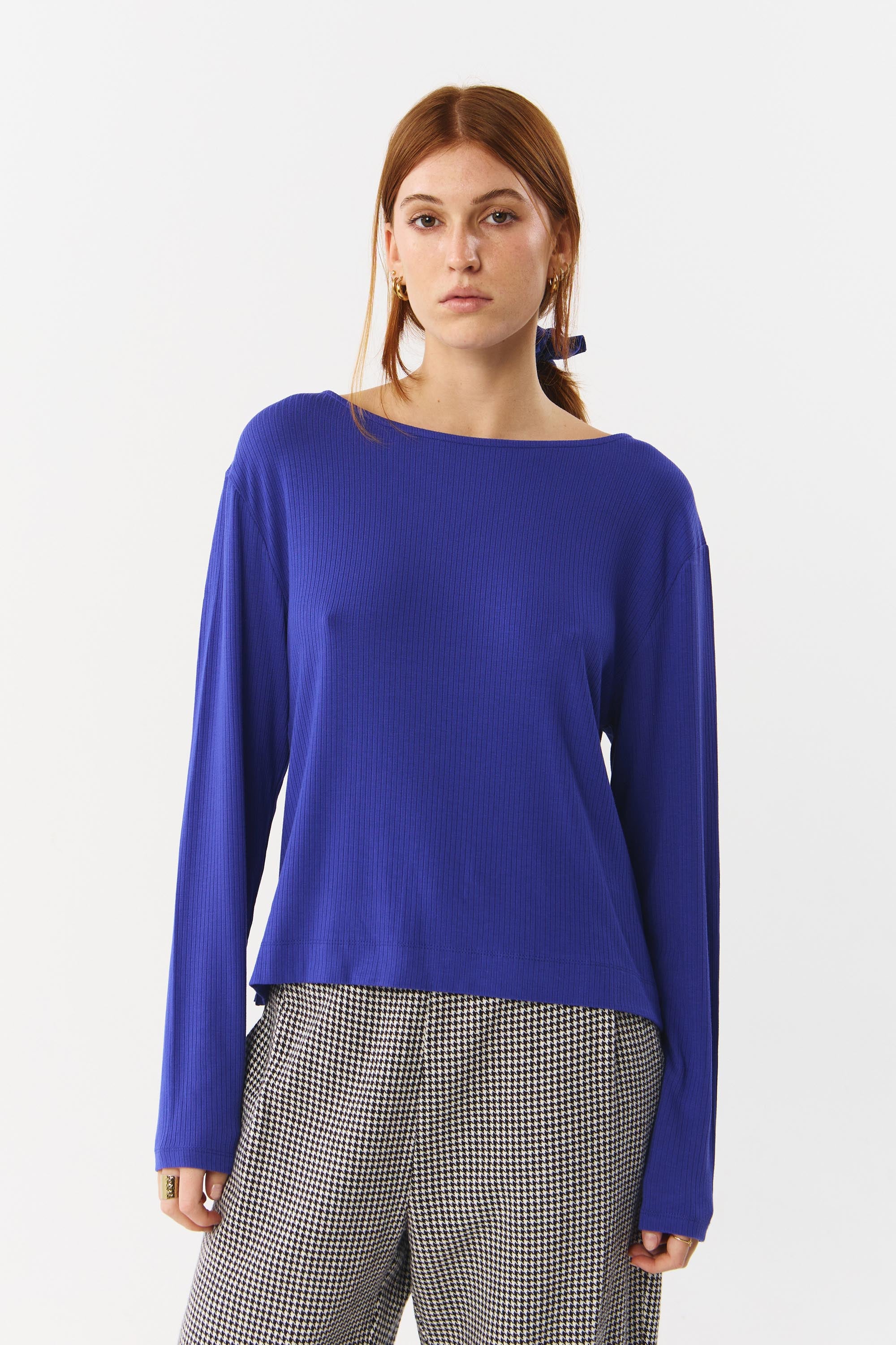 SUITE13LAB Damen vegan Top Mirabel KÃ¶nigsblau