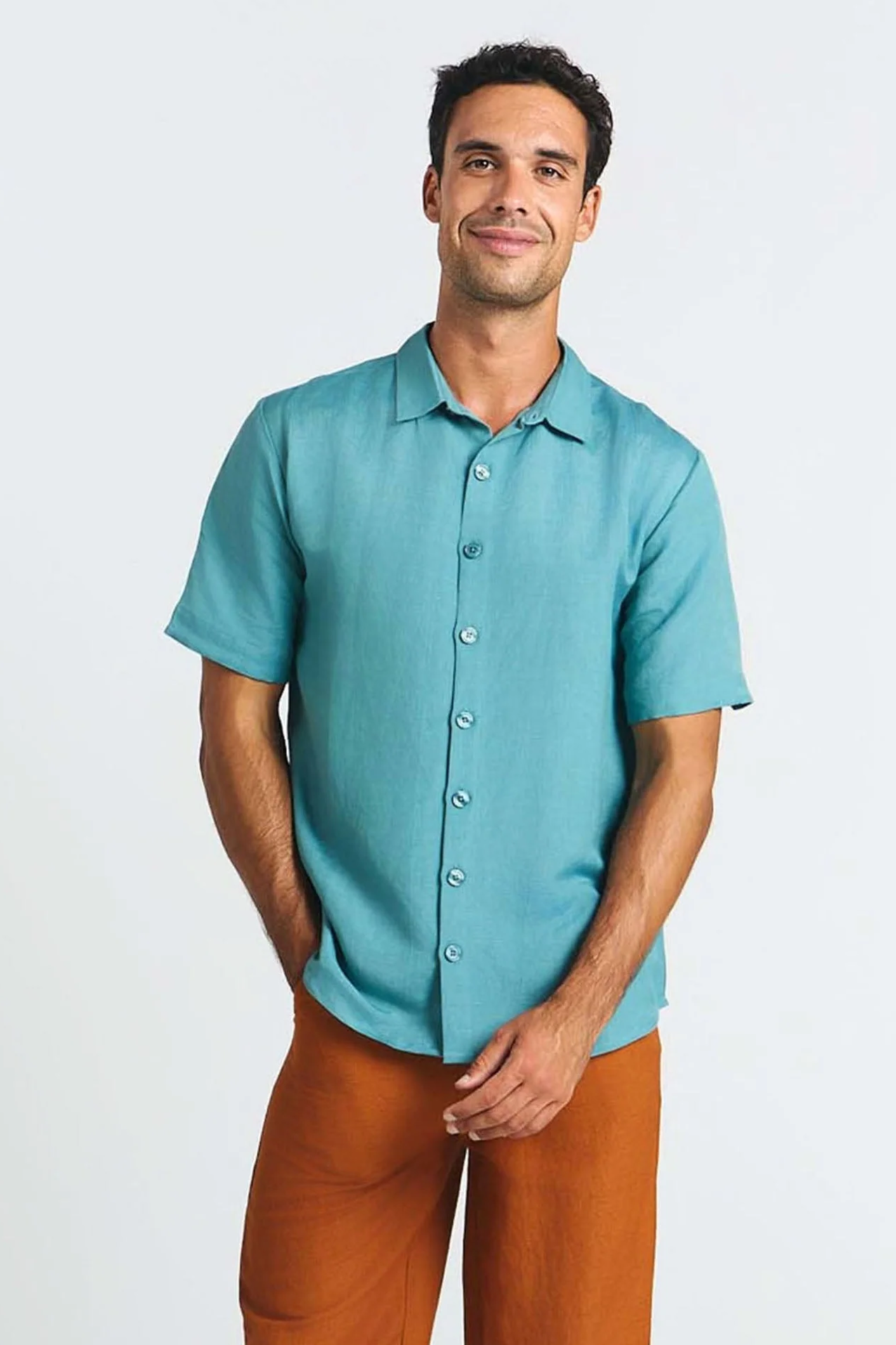 SUITE13LAB Herren vegan Hemd Gomera Blau