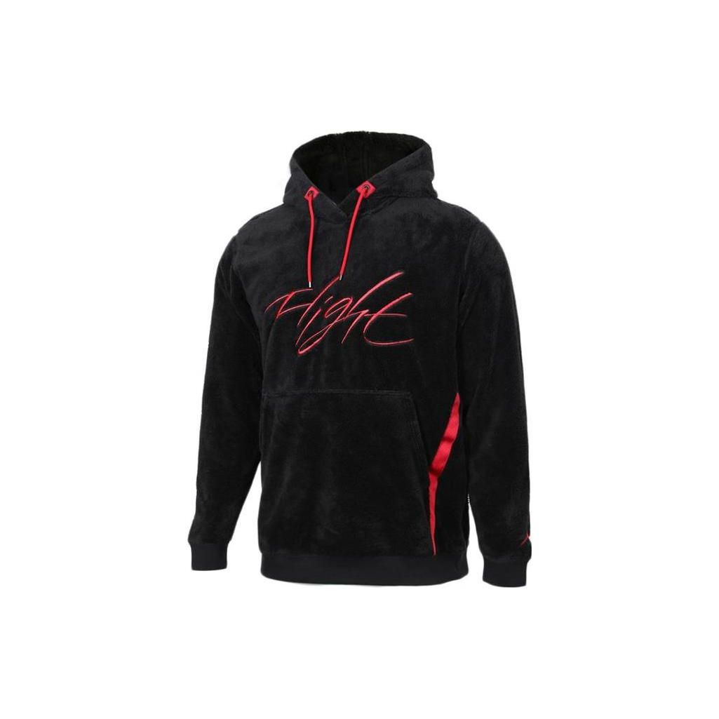 Jordan Geborduurde Fleece Warme Kleurblok Hoodie Heren Hoodie Zwart AH6251-010 XXL