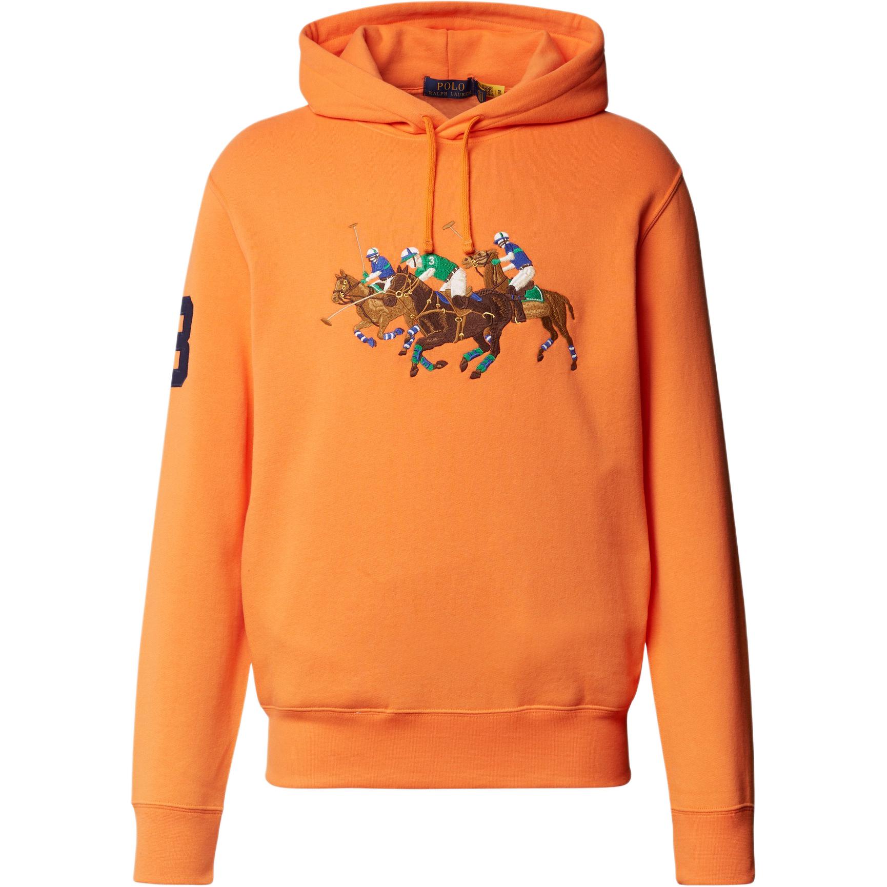 Ralph Lauren Polo  Geborduurd Patroon Trekkoord Hoodie Heren sweatshirt Oranje 710823853-007 M