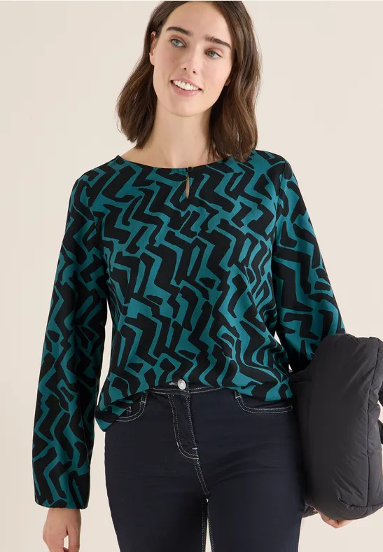 Cecil Blouse met grafisch patroon