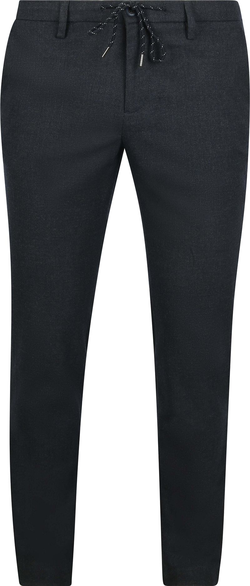 Alberto Broek Jump Flanel Herringbone Navy