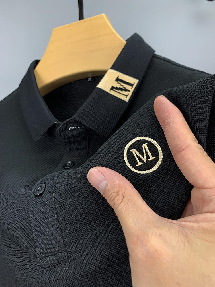 VantaGoods Hoogwaardig geborduurd katoenen poloshirt voor heren: Zomers ontwerp met korte mouwen en revers 5XL