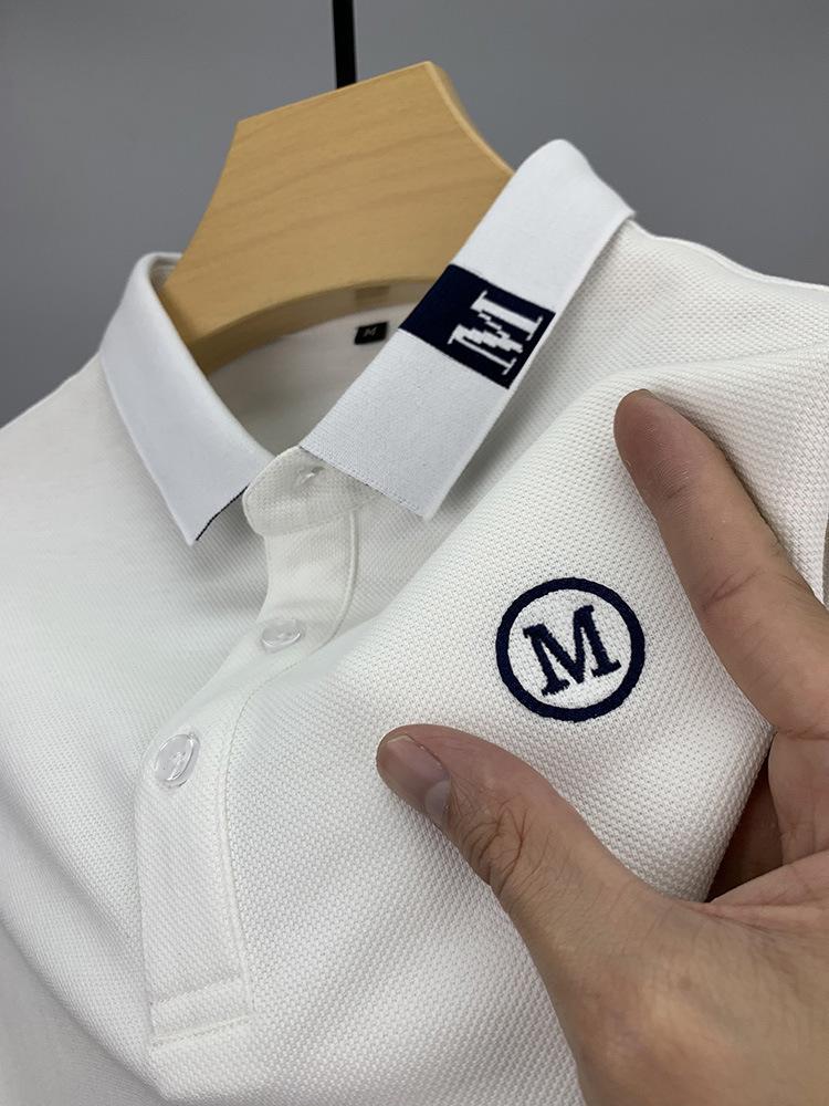 VantaGoods Hoogwaardig geborduurd katoenen poloshirt voor heren: Zomers ontwerp met korte mouwen en revers 5XL