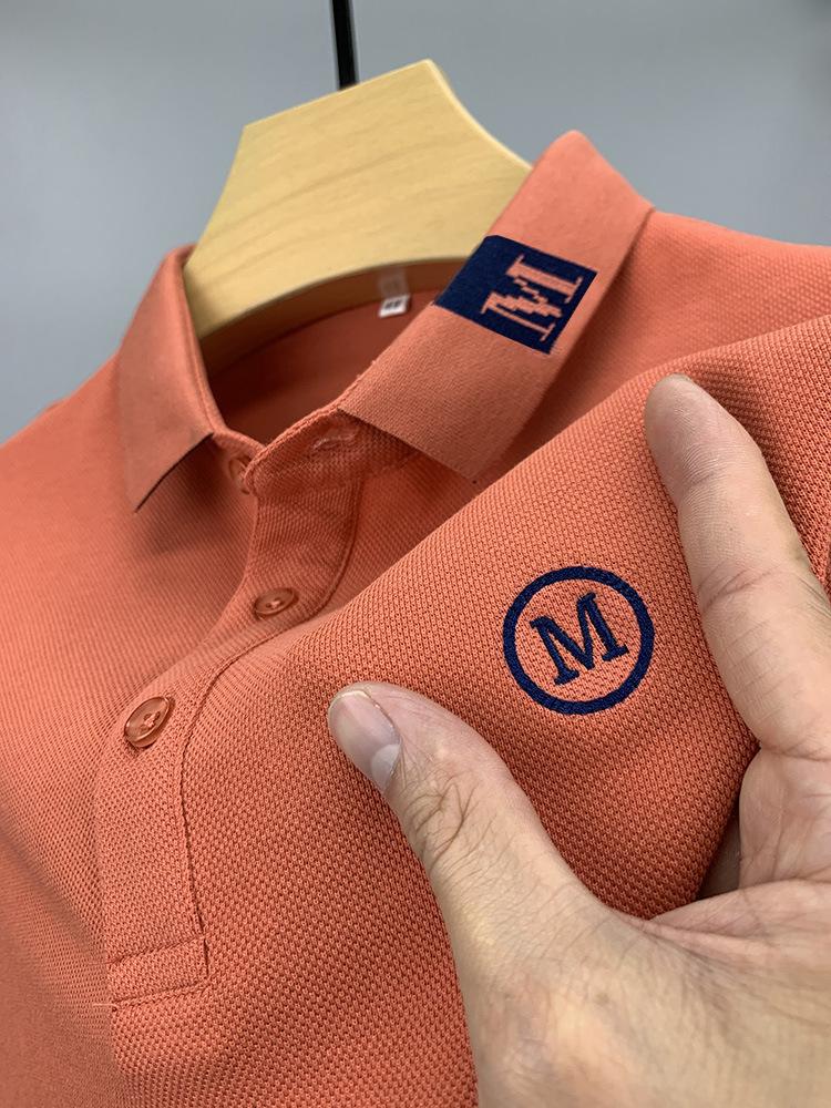VantaGoods Hoogwaardig geborduurd katoenen poloshirt voor heren: Zomers ontwerp met korte mouwen en revers L