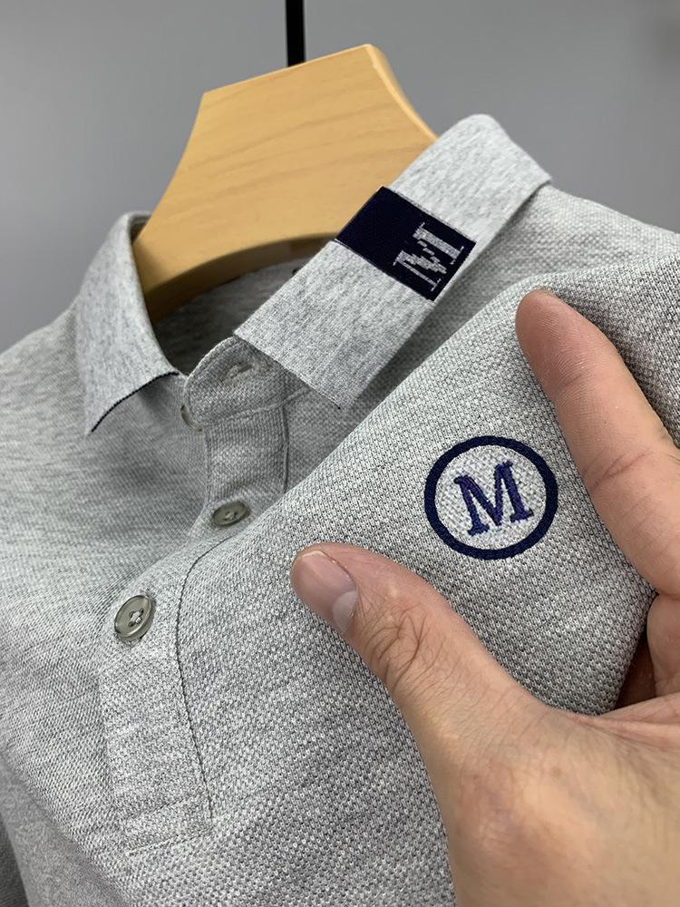 VantaGoods Hoogwaardig geborduurd katoenen poloshirt voor heren: Zomers ontwerp met korte mouwen en revers L