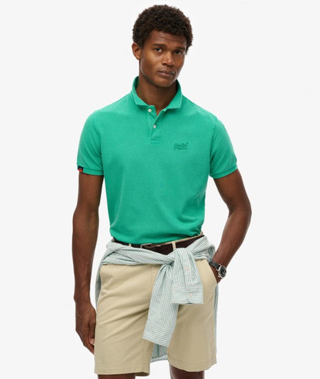 Superdry Vintage Destroy Poloshirt Green