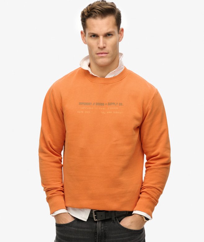 Superdry Utility Sport Sweatshirt met Ronde Hals Orange