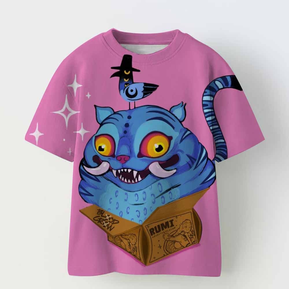 Haijian02 Kinderkleding KPop Demon Hunters Fans Cadeaus Kinderkleding Mode Casual Tops 2025 Hete Film Zacht Baby Meisjes T-shirt 150